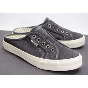 Taos EZ-Soul Womens Size US 8 Gray Slip On Canvas Mules Comfort Casual Shoes